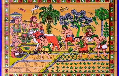 The Sowing Season Tribal Art Painting