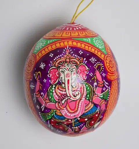 The Ganesha Painted Coconut, Violet