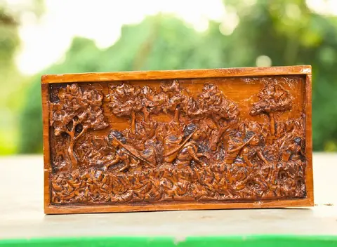 The Deep Forest Wooden Relief Panel