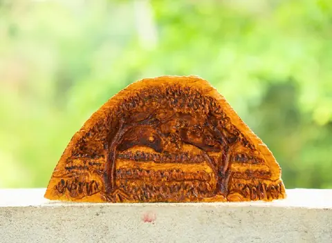 The Hillside Grove Arched Wooden Relief