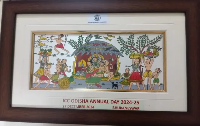 ICC Odisha Annual Day 2024-25: memento by Abriella Paintings for Indian Chamber of Commerce, Odisha
